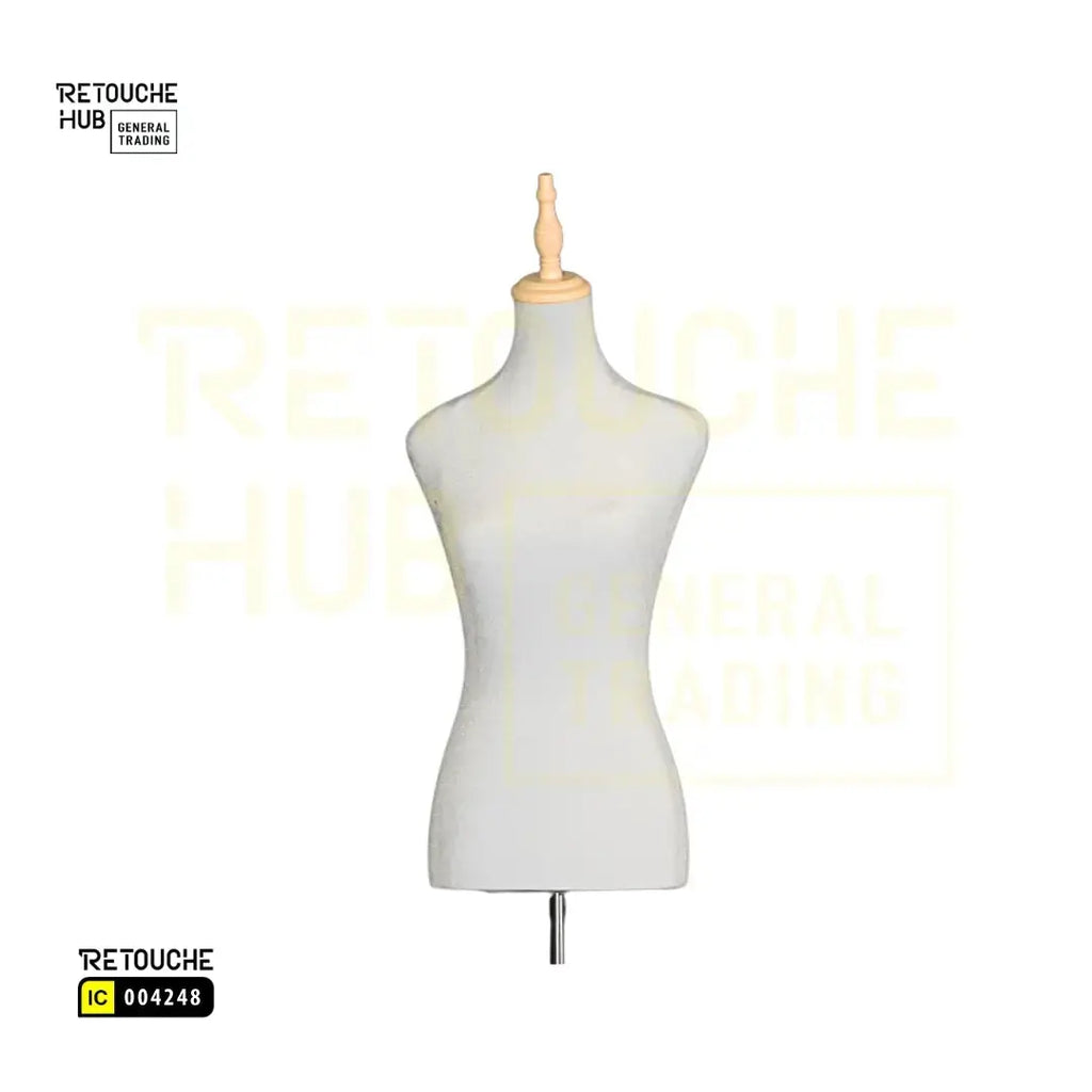 Half-Body Female Mannequin | on Tripod | Beige Retouche Hub General Trading L.L.C