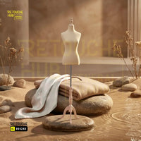 Half-Body Female Mannequin | on Tripod | Beige Retouche Hub General Trading L.L.C