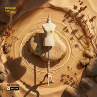 Half-Body Female Mannequin | on Tripod | Beige Retouche Hub General Trading L.L.C