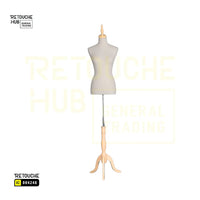 Half-Body Female Mannequin | on Tripod | Beige Retouche Hub General Trading L.L.C