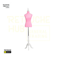 Half-Body Female Mannequin | on Tripod | Pink Retouche Hub General Trading L.L.C