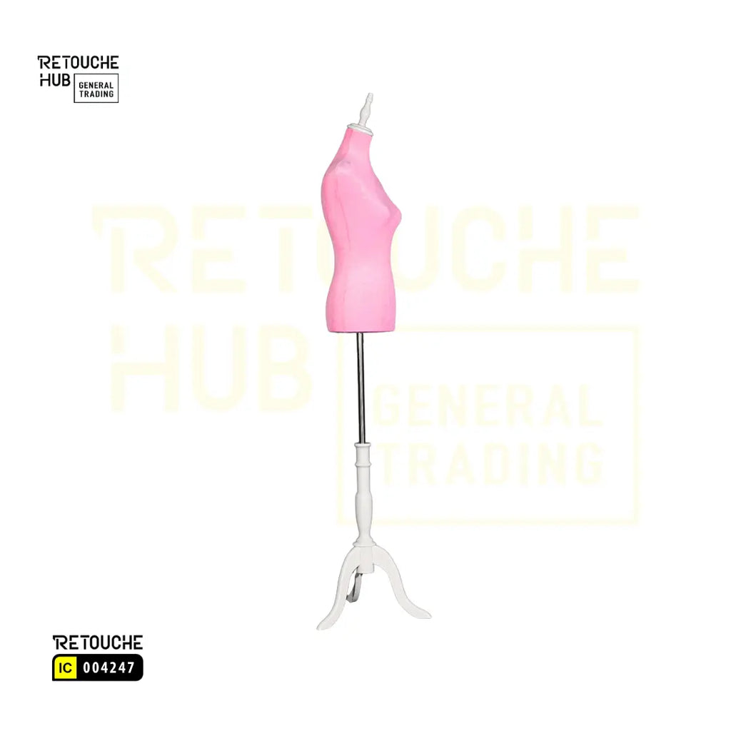 Half-Body Female Mannequin | on Tripod | Pink Retouche Hub General Trading L.L.C