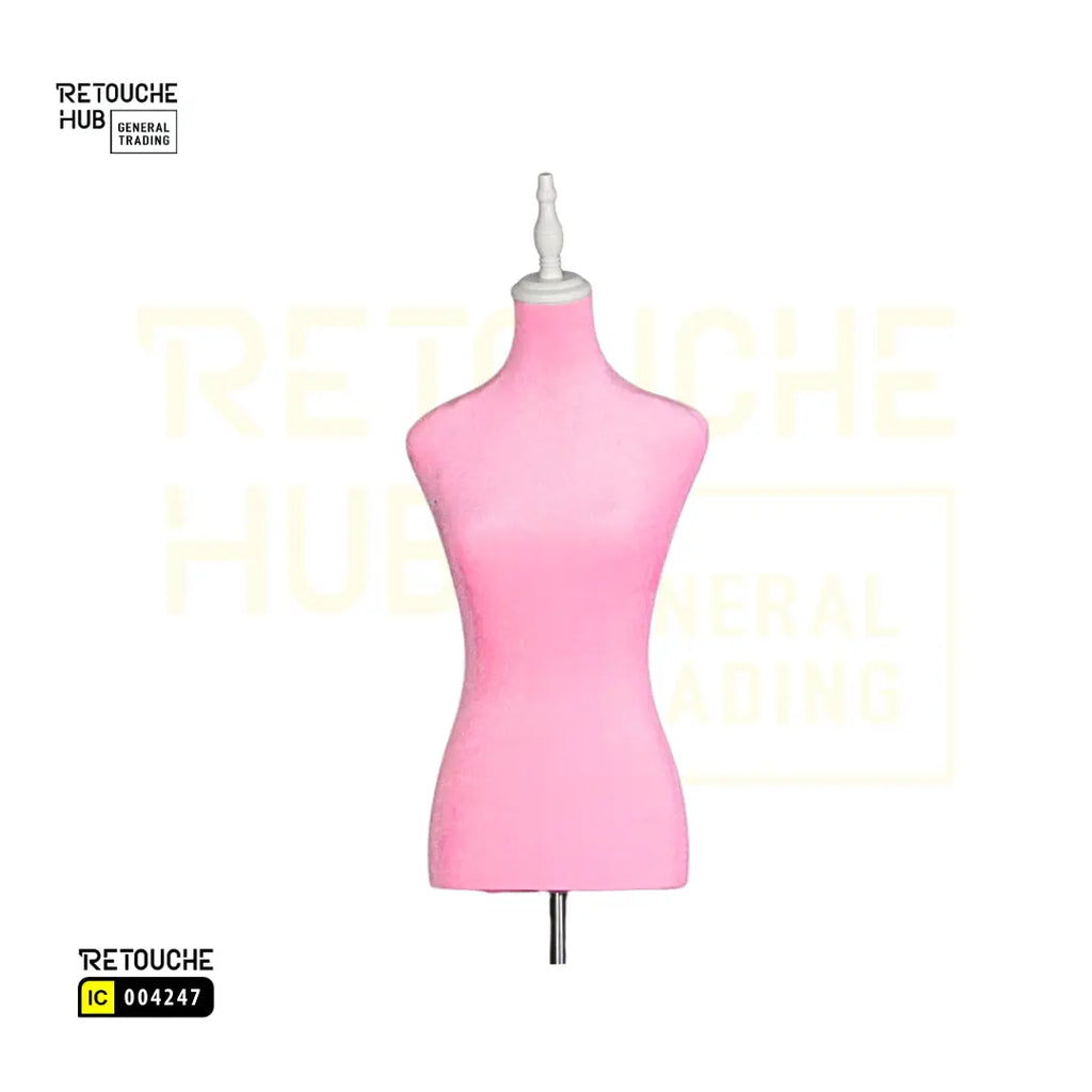 Half-Body Female Mannequin | on Tripod | Pink Retouche Hub General Trading L.L.C
