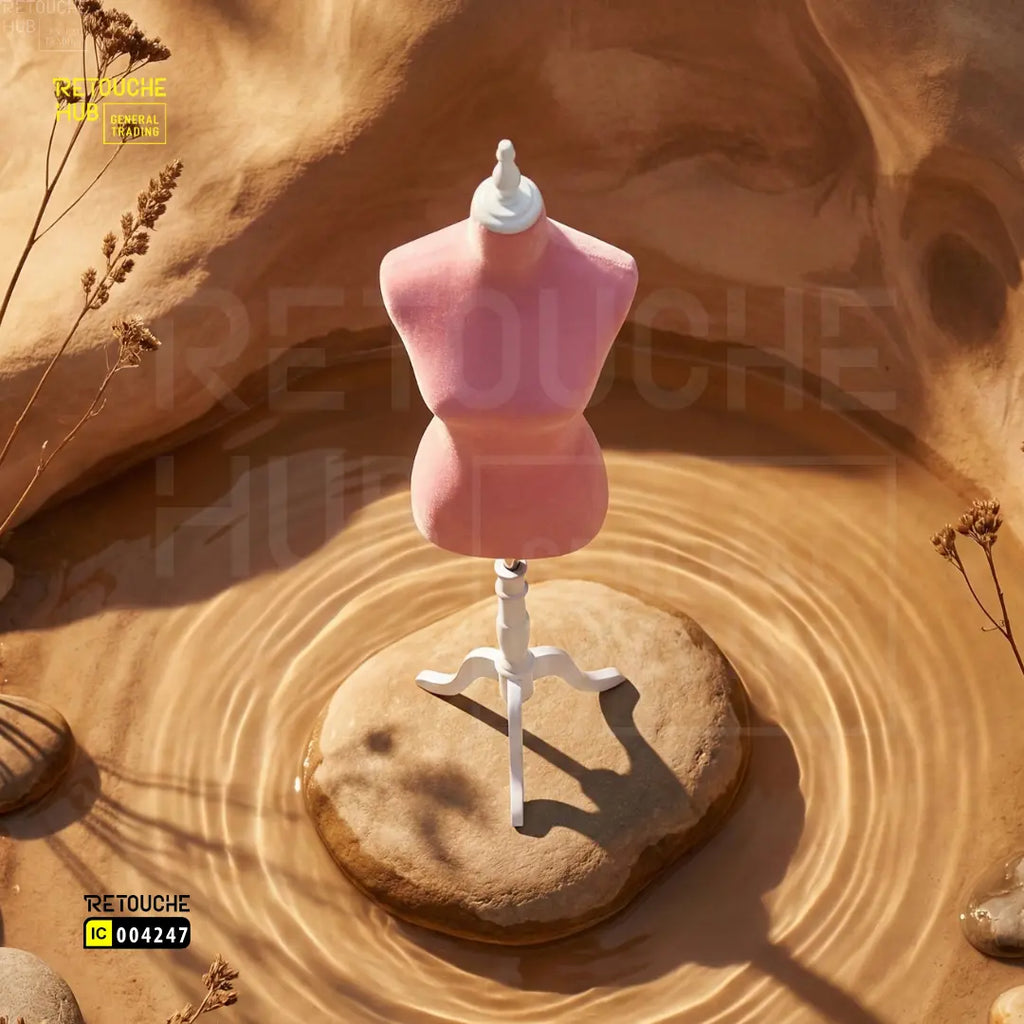 Half-Body Female Mannequin | on Tripod | Pink Retouche Hub General Trading L.L.C
