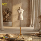 Half-Body Female Mannequin | on Tripod | Pure White Retouche Hub General Trading L.L.C