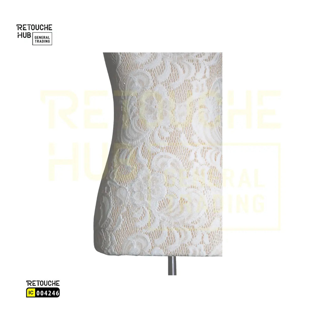 Half-Body Female Mannequin | on Tripod | Pure White Retouche Hub General Trading L.L.C