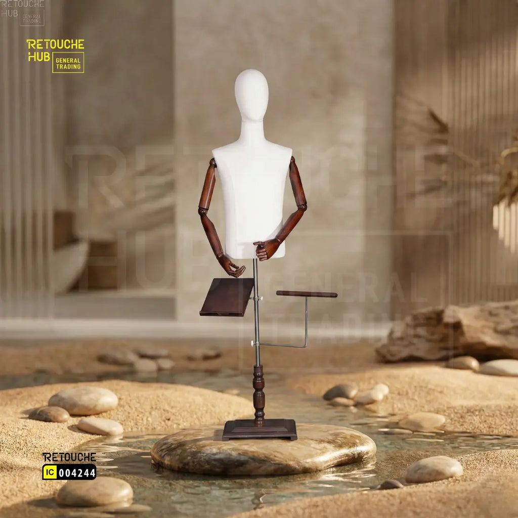 Half-Body Male Mannequin | Adjustable with Head Retouche Hub General Trading L.L.C