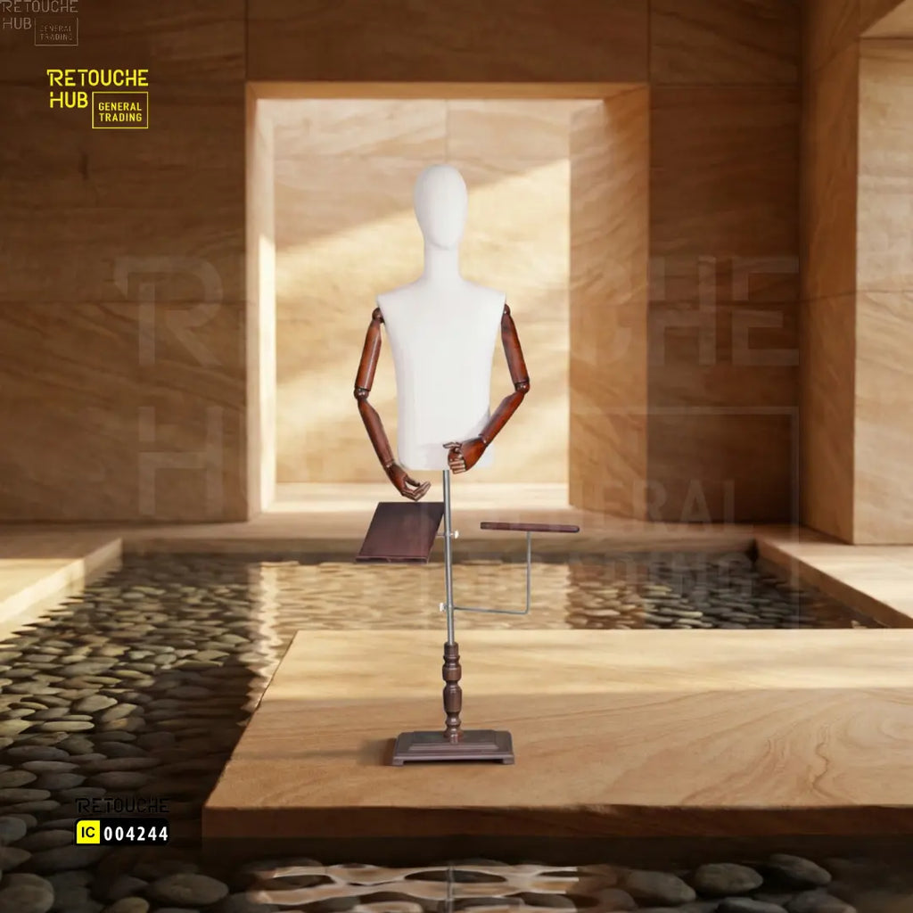 Half-Body Male Mannequin | Adjustable with Head Retouche Hub General Trading L.L.C