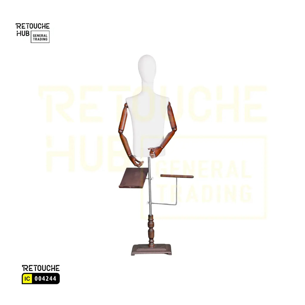 Half-Body Male Mannequin | Adjustable with Head Retouche Hub General Trading L.L.C