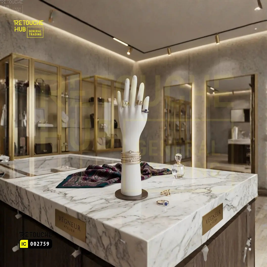 Hand Display Stand | Straight - Left Retouche Hub General Trading L.L.C