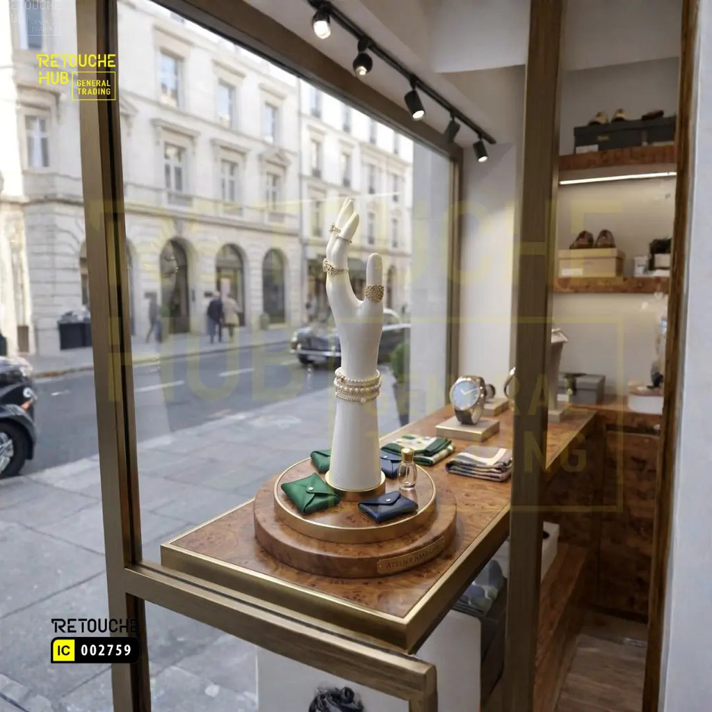 Clear Hand Display Hand Display Stand | Straight - Left - Retouche Hub General Trading LLC®