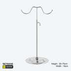 Handbag Metal Display Stand with Double Hook, Adjustable, Chrome Plated Displays & Showcases