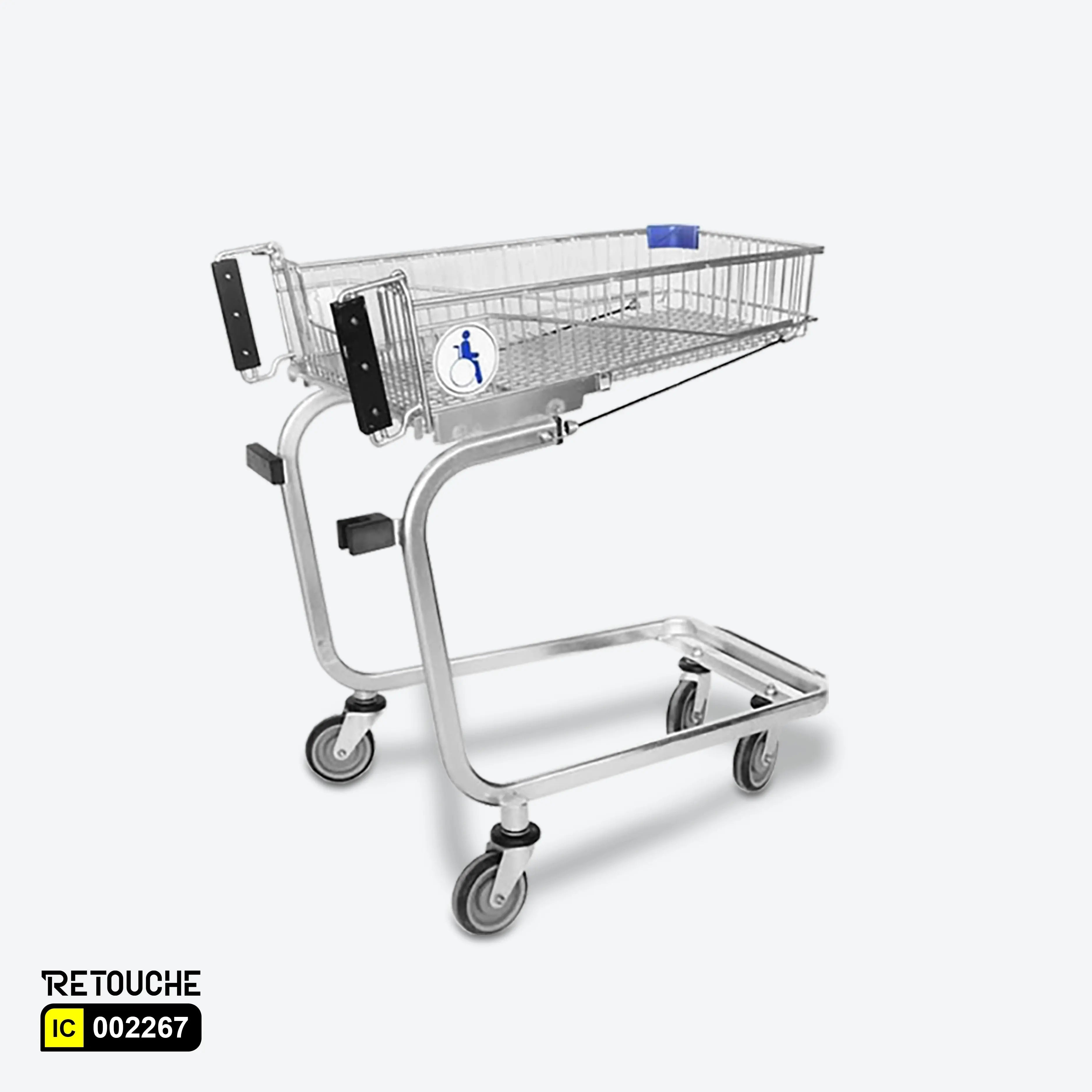 Handicapped Shopping Trolley, Metal Supermarket Equipment