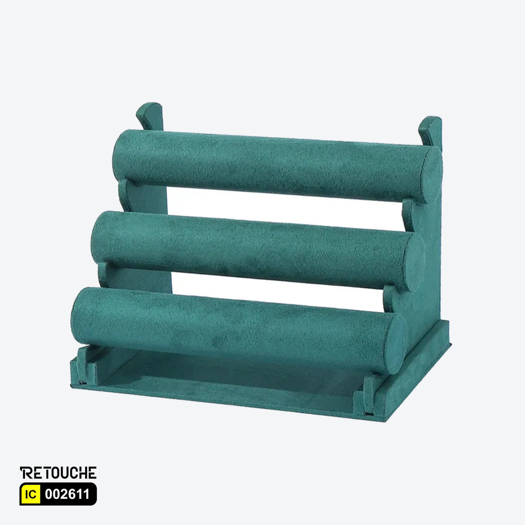 Jewelry Display Stand, 3-Tier, Green Velvet Displays & Showcases