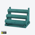 Jewelry Display Stand, 3-Tier, Green Velvet Displays & Showcases
