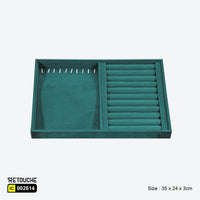 Jewelry Display Storage Tray , Green Velvet Displays & Showcases