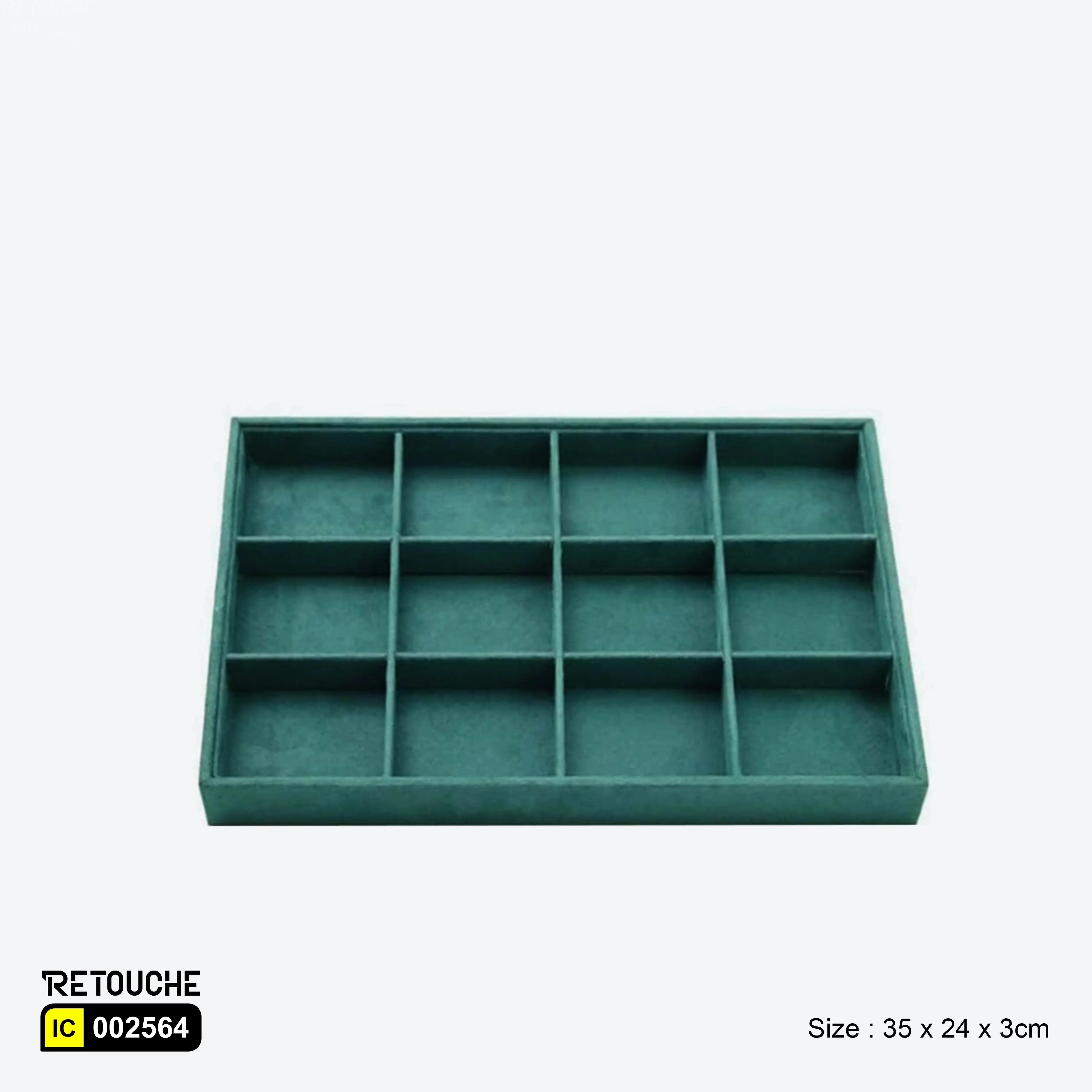 Jewelry Display Storage Tray , Green Velvet Displays & Showcases