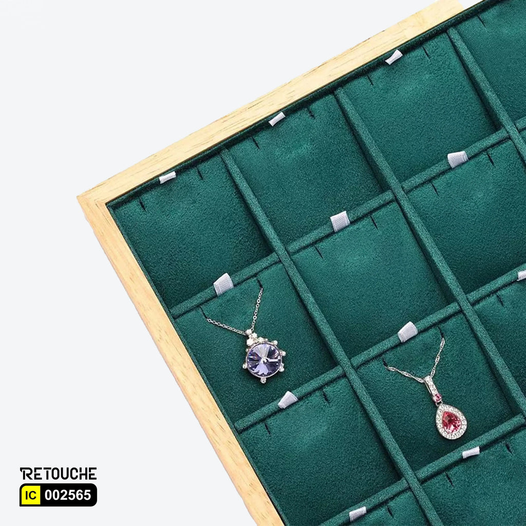 Jewelry Display Storage, Green Velvet Displays & Showcases