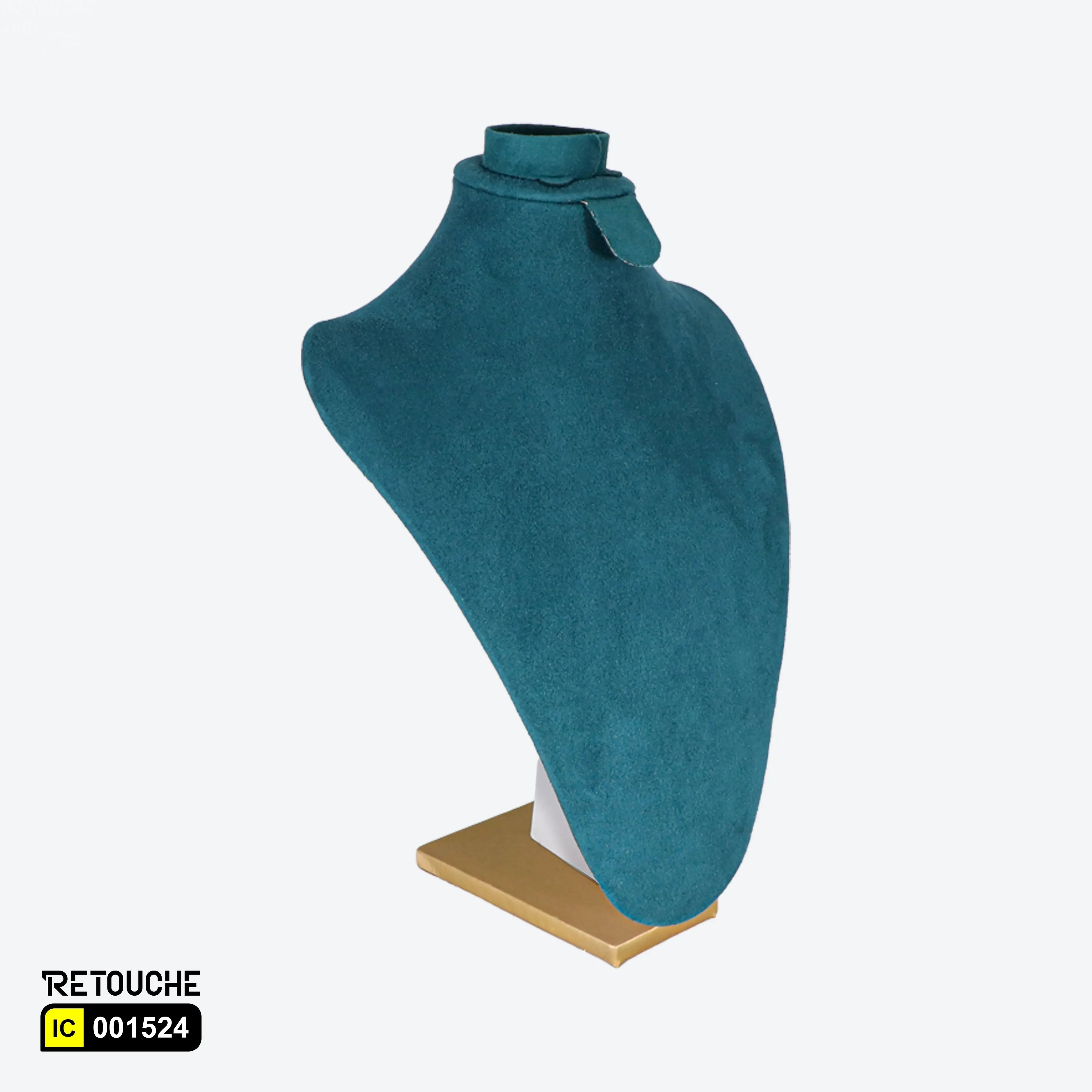 Jewelry Mannequin Bust Display for Necklace , Big, Green Velvet Displays & Showcases