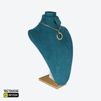Jewelry Mannequin Bust Display for Necklace , Big, Green Velvet Displays & Showcases