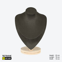 Jewelry Mannequin Bust Display for Necklace , Velvet Dark Grey Displays & Showcases