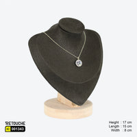 Jewelry Mannequin Bust Display for Necklace , Velvet Dark Grey Displays & Showcases
