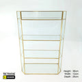 Jewlery Glass Display with Gold Frame Displays & Showcases