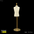 Kids - Children Mannequin, Adjustable Height, Torso on Gold Pole and Base Children Mannequin