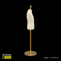 Kids - Children Mannequin, Adjustable Height, Torso on Gold Pole and Base Children Mannequin