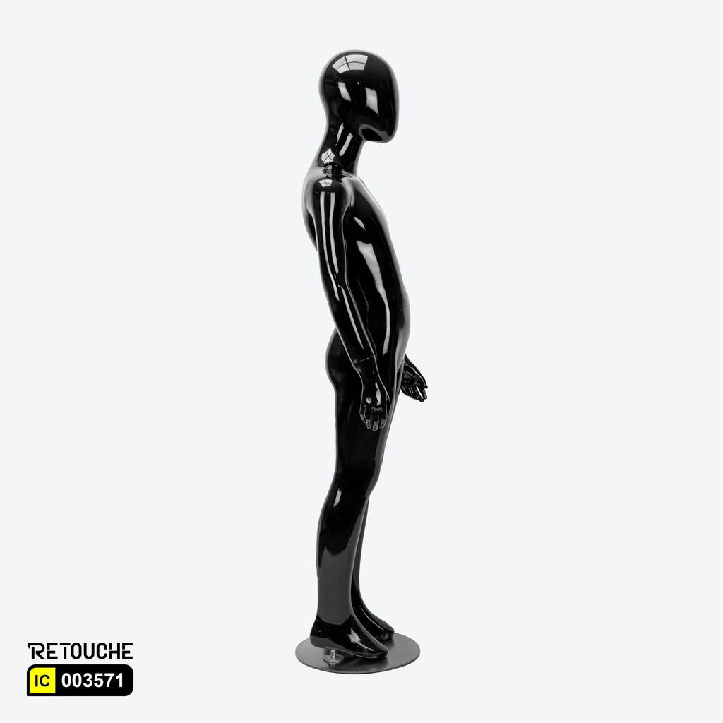 Kids Mannequin Full Body Egg Face, Black Color Children Mannequin