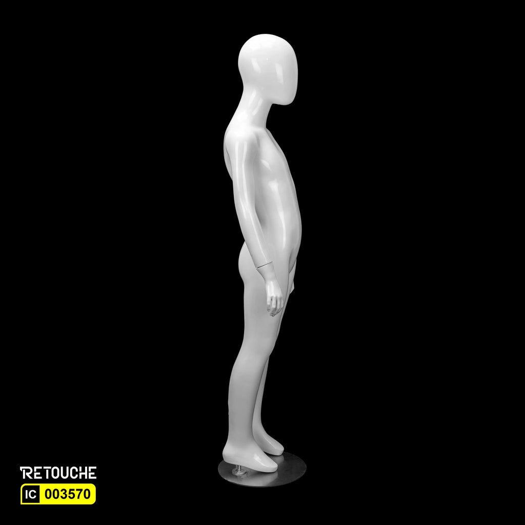 Kids Mannequin Full Body Egg Face, White Color Children Mannequin