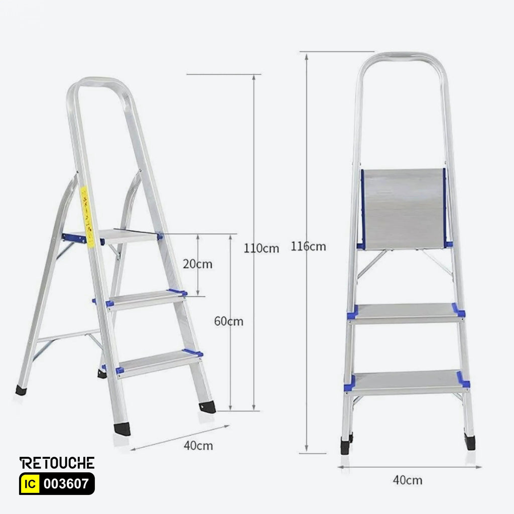Ladder, 3-Steps, Foldable, Aluminum Miscellaneous Products