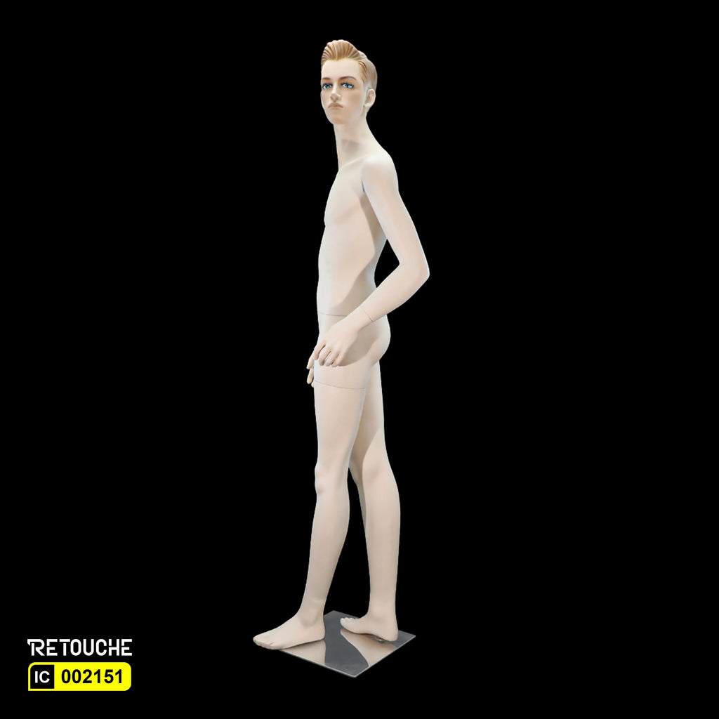 Male Mannequin, Full Body, Metal Base, Skin Color - Retouche Hub General Trading LLC®