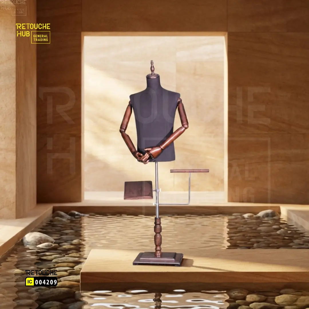 Male Suit Display | Torso Mannequin with Shoe Rack | Adjustable Retouche Hub General Trading L.L.C