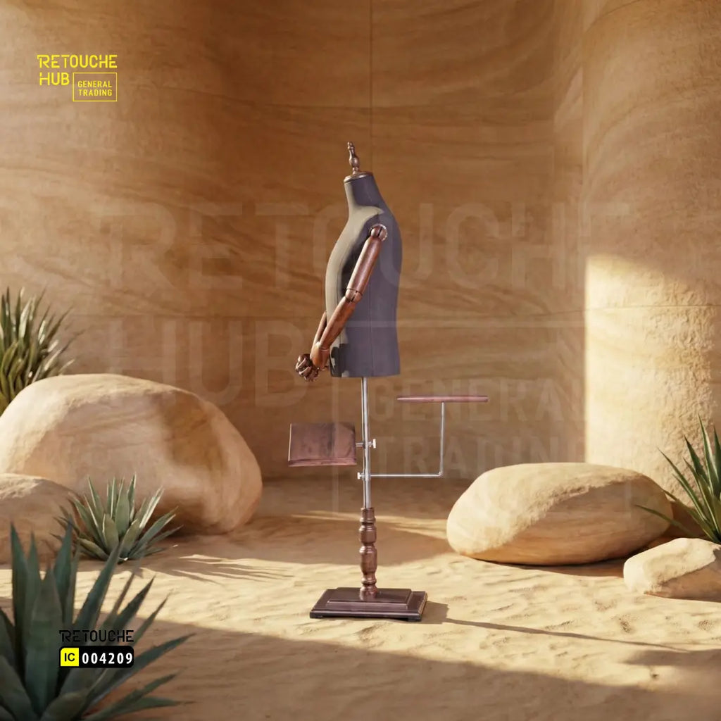 Male Suit Display | Torso Mannequin with Shoe Rack | Adjustable Retouche Hub General Trading L.L.C