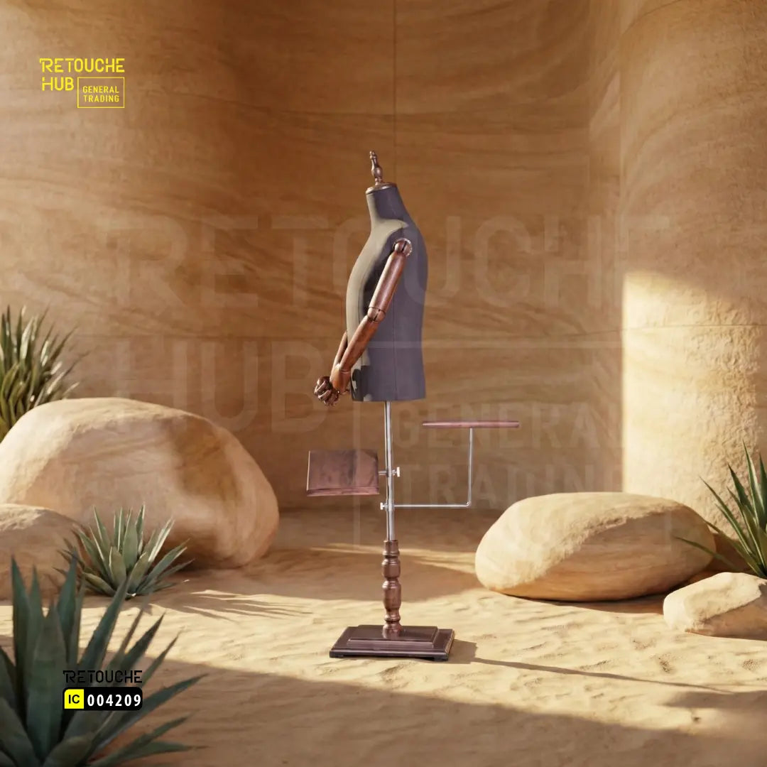 Male Suit Display | Torso Mannequin with Shoe Rack | Adjustable Retouche Hub General Trading L.L.C