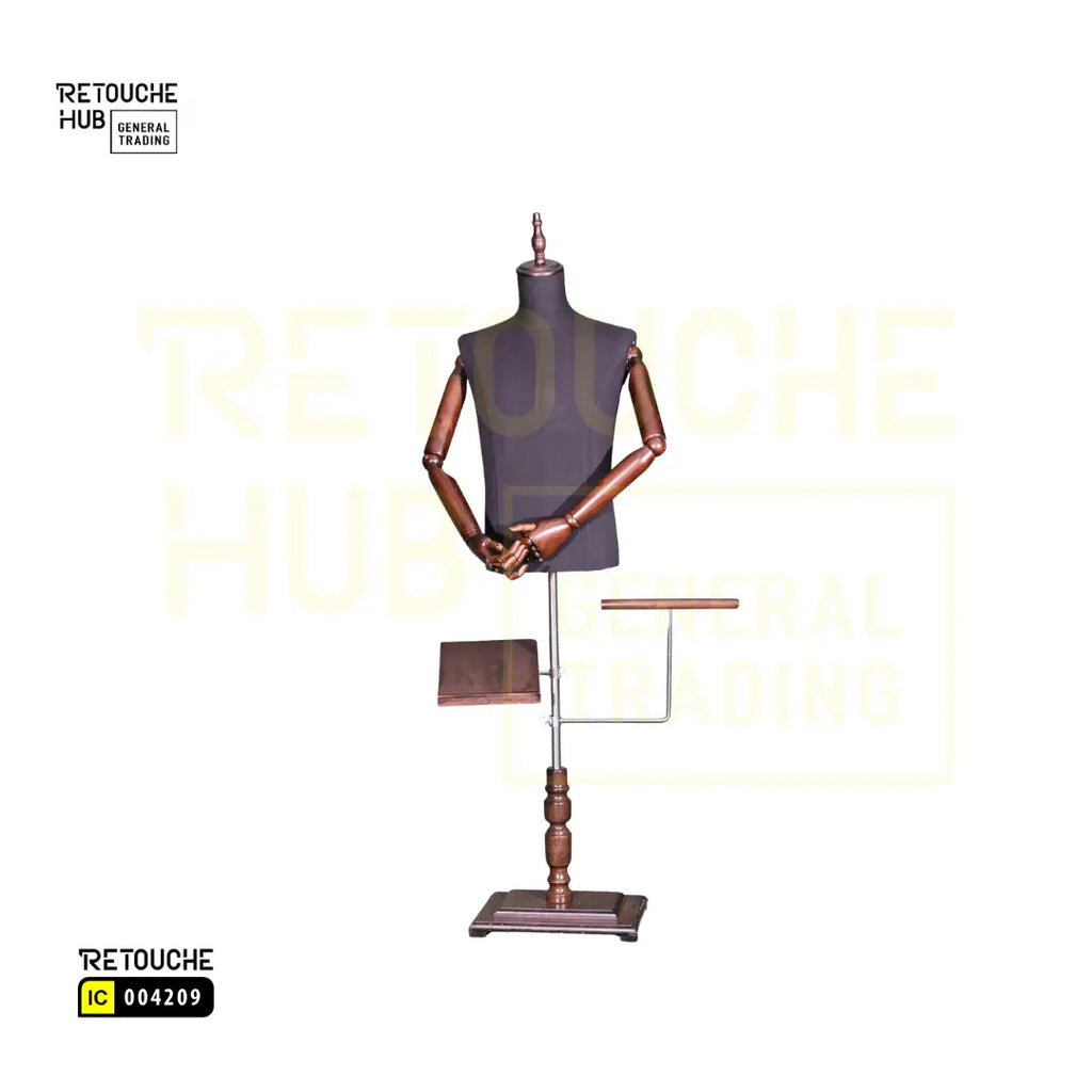 Male Suit Display | Torso Mannequin with Shoe Rack | Adjustable Retouche Hub General Trading L.L.C