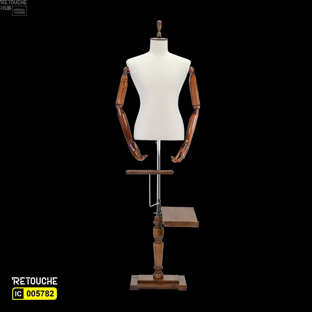 Male Suit Display, , Torso Mannequin with Shoe Rack, Adjustable Male Mannequin