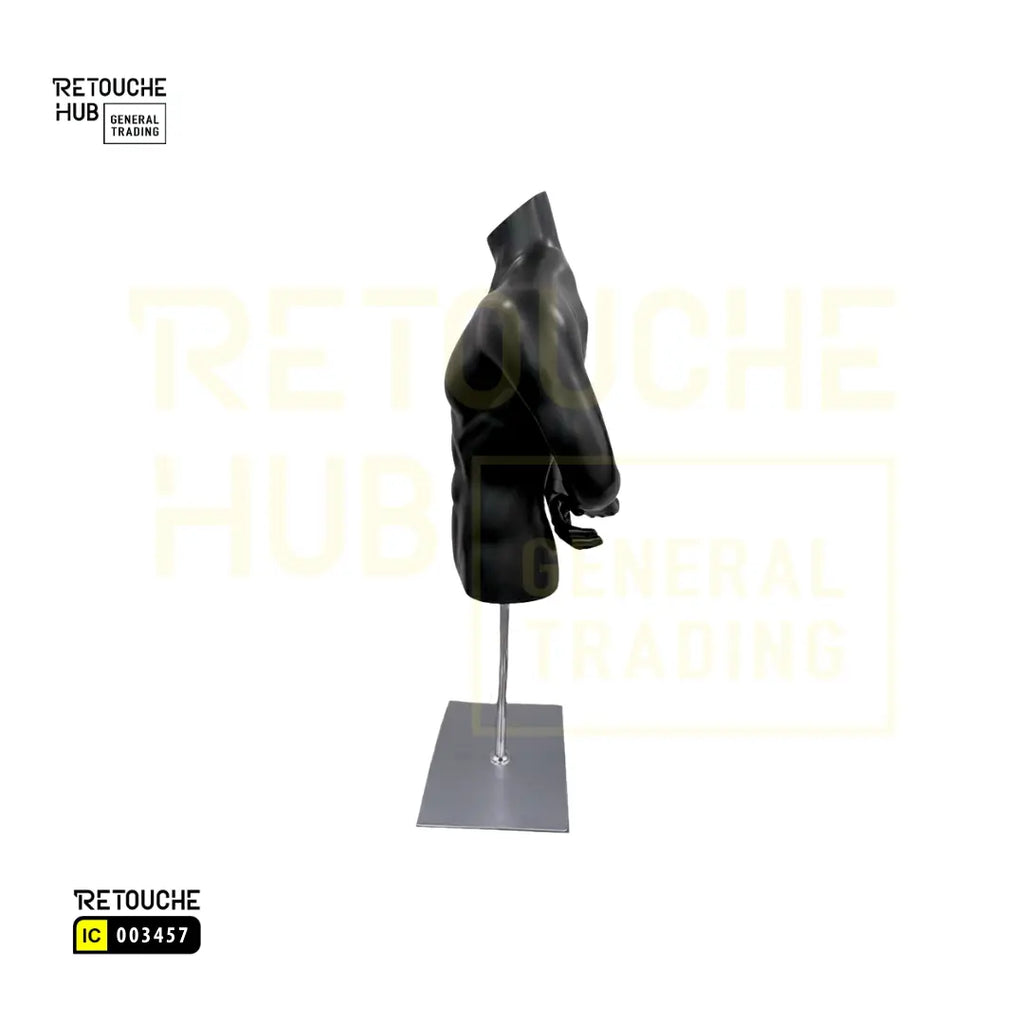 Male Upper Body Torso Display Mannequin with Stand | Arms at Back | No Head Retouche Hub General Trading L.L.C