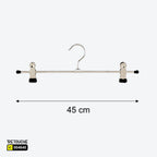 Metal Clothes Hanger, Chrome Finish, with Dual Clips Clothes Hangers