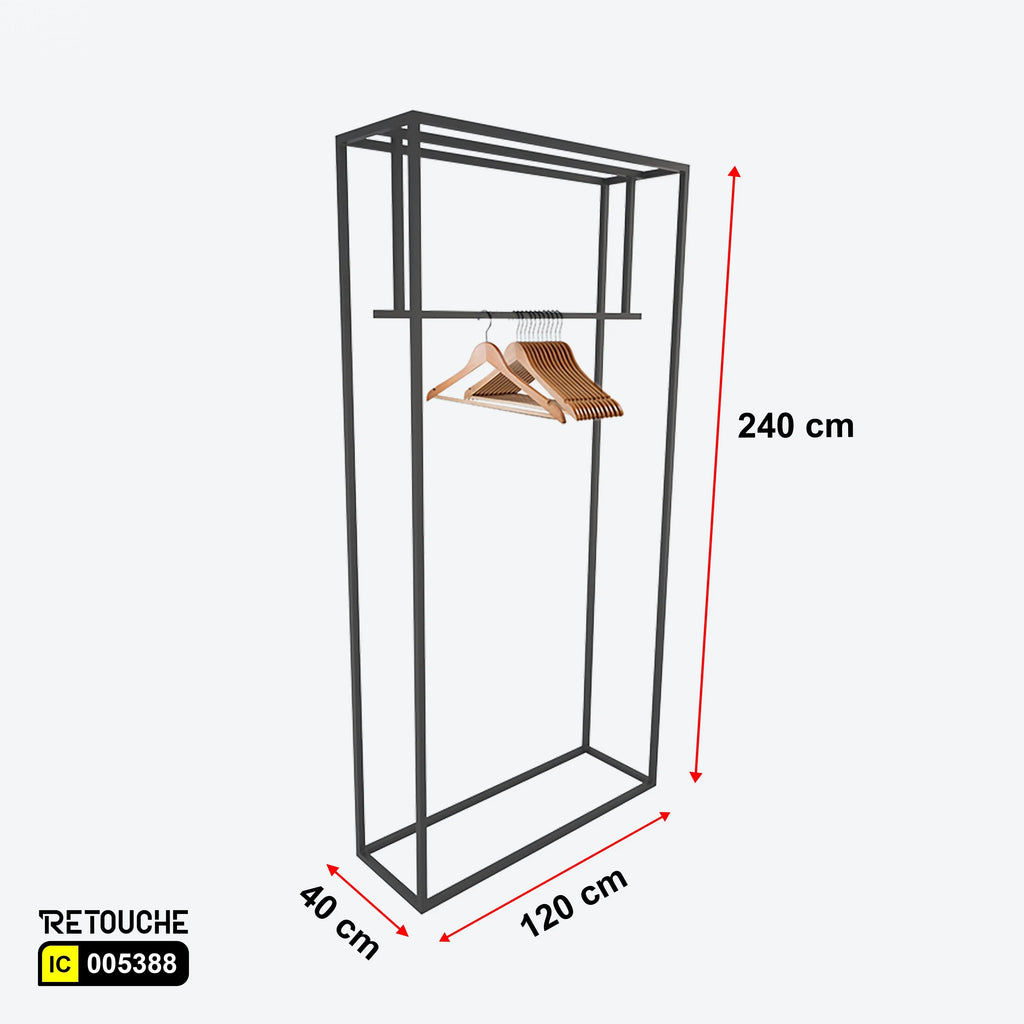 Metal Garment Clothes Rack Stand, Black Color Clothes Stands