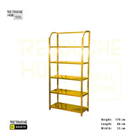 Modern Gold Display Shelf Stand Retouche Hub General Trading L.L.C