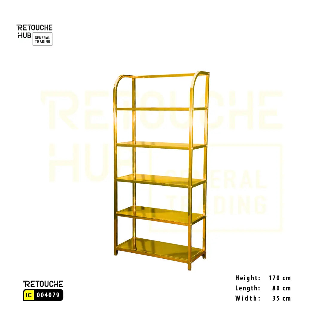 Modern Gold Display Shelf Stand Retouche Hub General Trading L.L.C