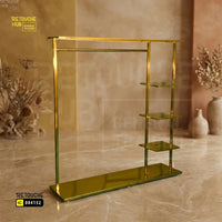 Modern Open Wardrobe  with Side Shelves and Hanging Rail Retouche Hub General Trading L.L.C