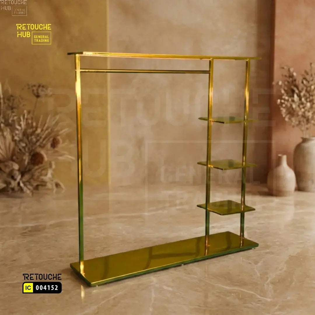 Modern Open Wardrobe  with Side Shelves and Hanging Rail Retouche Hub General Trading L.L.C