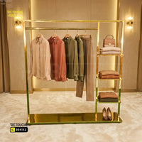 Modern Open Wardrobe  with Side Shelves and Hanging Rail Retouche Hub General Trading L.L.C