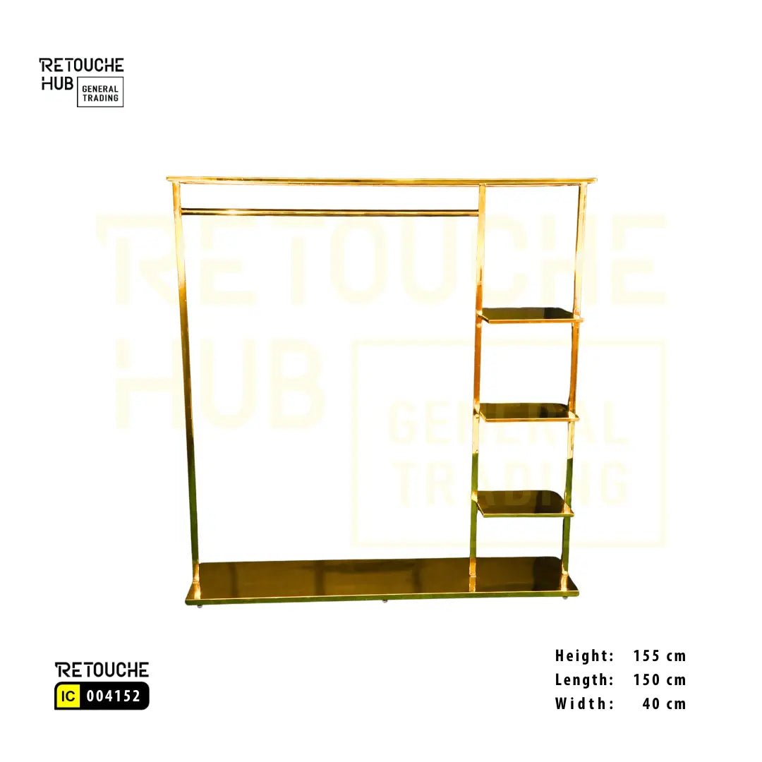 Modern Open Wardrobe  with Side Shelves and Hanging Rail Retouche Hub General Trading L.L.C