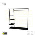 Modern Open Wardrobe  with Side Shelves and Hanging Rail Retouche Hub General Trading L.L.C
