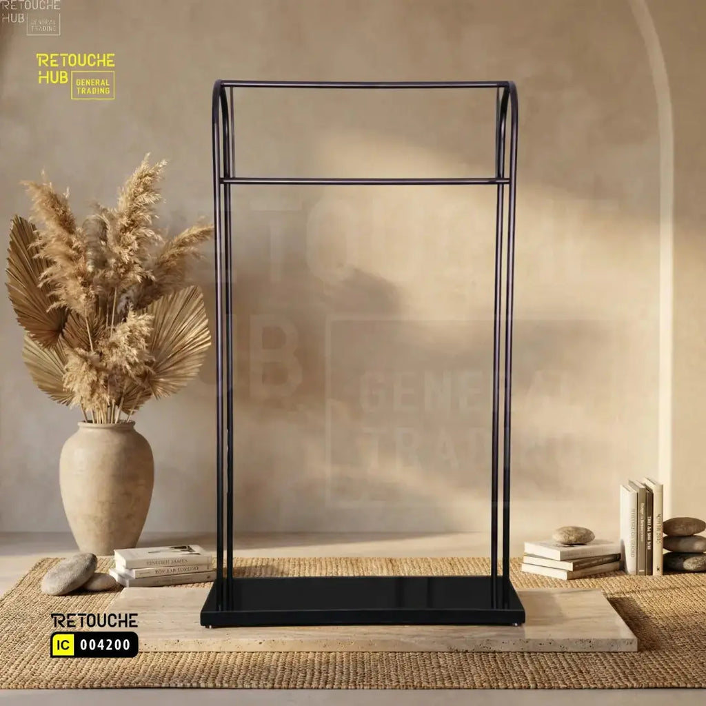 Modern Single Rail Metal Garment Rack Retouche Hub General Trading L.L.C