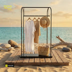 Modern Single Rail Metal Garment Rack Retouche Hub General Trading L.L.C